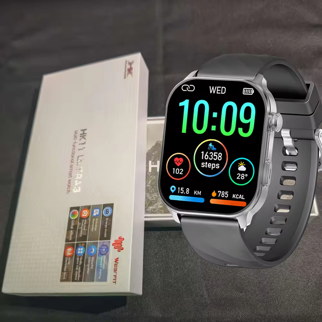 Smart Watch HK11 Pro Max Ultra Square Answer Call AMOLED Display Wireless Charging IP67 Waterproof Unisex