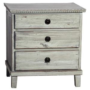 โต๊ะข้างเตียงไม้เก่ารีไซเคิล ดีไซน์คลาสสิกแบบสวีเดน 3 ลิ้นชัก - Product Image 2