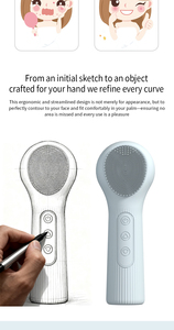 <span class=keywords><strong>Cepillo</strong></span> de limpieza <span class=keywords><strong>facial</strong></span> de silicona impermeable Depurador <span class=keywords><strong>facial</strong></span> recargable de limpieza profunda con calor y vibración - Product Image 5