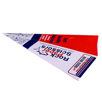 Sac en papier triangulaire imprimé sur mesure pour pop-corn, support jetable en papier pour pop-corn, idéal pour l'emballage de collations de cinéma