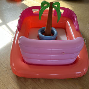 Fauteuil flottant double gonflable en PVC pour enfants avec seau à glace en forme de palmier - Product Image 5