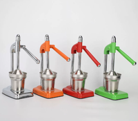 Handmatige citruspers met lange steel, comfortabele grip en draaibare hendel voor het persen van kleine fruit- en groentepunten in de huishouding