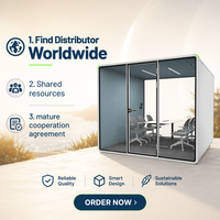 Cabine de traduction insonorisée pour réunions, cabine acoustique pour interprète, cabine silencieuse pour salle de traduction