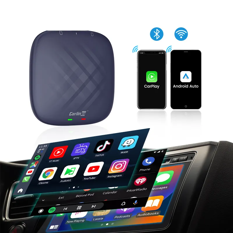 Carlinkit Android 13 tự động xe đa phương tiện Video 4G + 64GB Carplay ai Hộp Adapter không dây Carplay Dongle carlink ai hộp