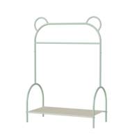 Porte-vêtements double niveau en métal pour la maison, idéal pour les vêtements d'enfants et les serviettes de salon, design carré