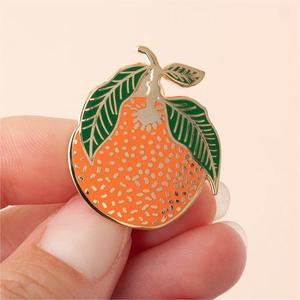 Épingle Usine personnalisé fruits émail dur peinture brillant or métal chapeau épingles Agrumes <span class=keywords><strong>Orange</strong></span> <span class=keywords><strong>Clémentine</strong></span> <span class=keywords><strong>Mandarine</strong></span> épinglette badge - Product Image 6
