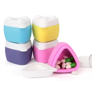 Silica Gel Box Cream Powder Cosmetic Sample Packaging Transparent Plastic Medicine PP Mushroom Box