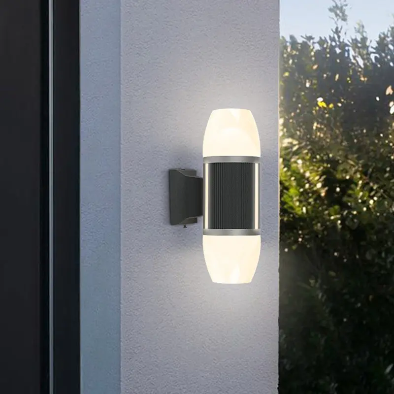 Modern su geçirmez dış ışık duvar aplikleri aydınlatma alüminyum sundurma ön kapı LED dış duvar lambası