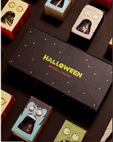 Boîte cadeau amusante de style européen pour Halloween, boîte à bonbons, boîte oreiller, emballage créatif personnalisé, boîte en carton, cadre photo pour bougie