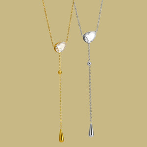 Collier pendentif en acier inoxydable 316L plaqué or 18 carats avec zircon, étanche, pour femmes - Product Image 1