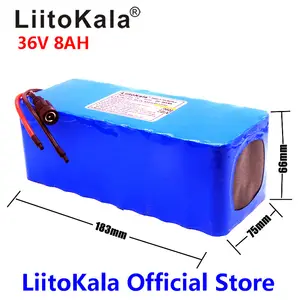 LiitoKala 36 v 8Ah 500 w 大功率和容量 42 v 18650 锂电池电动摩托车自行车滑板车 BMS