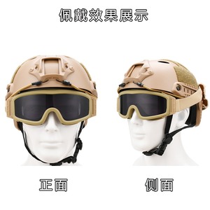 Tactical Goggles Full Rim Spherical Lens Anti Fog Outdoor Sports Eye Protection Men's <b>Plastic</b> <b>Frame</b> Polycarbonate Lenses - Product Image 4