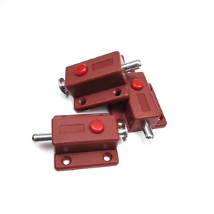 Loquet à ressort pour porte de meuble Lu Ye, en plastique brun rougeâtre, dissimulé, avec option de verrouillage - Product Image 3