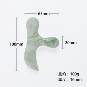 Herramienta de Masaje Gua Sha de Jade Natural Xiuyan, Masajeador Corporal Eléctrico para Aliviar el Dolor Facial y Corporal, Uso Doméstico - Product Image 6