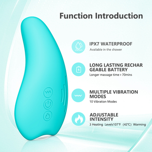 Masseur vibrant chauffant en silicone pour l'<span class=keywords><strong>allaitement</strong></span>, améliore le flux de lait, soulage l'engorgement, étanche, pour le soin des seins - Product Image 4