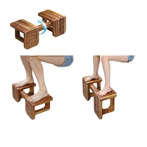 Cross-border wooden <b>bathroom</b> <b>stool</b> for home use, elderly, children, pregnant women, toilet, and commode seat with adjustable - Product Image 5