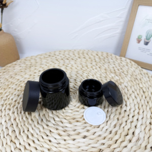 Bouteilles en verre rondes transparentes CR avec bouchons à vis résistants aux enfants à effet givré - Product Image 1