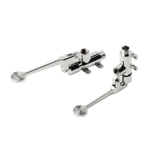 Robinet de cuisine mural à pédale temporisée, longueur 19 cm, largeur 15 cm, hauteur 7 cm - Product Image 1