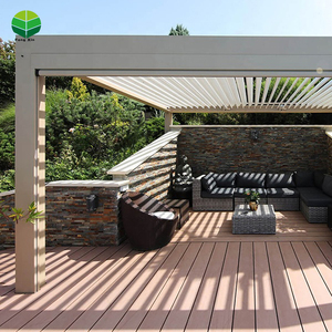 Pare-soleil extérieur 3x3 3x4 <span class=keywords><strong>Pergola</strong></span> <span class=keywords><strong>Pergola</strong></span> à persiennes <span class=keywords><strong>en</strong></span> aluminium Gazebo <span class=keywords><strong>Toit</strong></span> de <span class=keywords><strong>pergola</strong></span> motorisé électrique étanche Bioclimatique Kits de <span class=keywords><strong>toit</strong></span> - Product Image 4