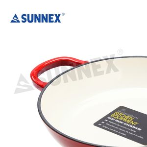 Sunnex Coloré Cocotte En Fonte Ensembles Pot Cuisine Casseroles Rond Four Hollandais - Product Image 3