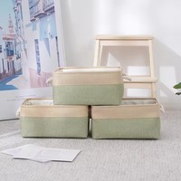 Panier de rangement en lin grande capacité pour vêtements, idéal pour chambre et placard