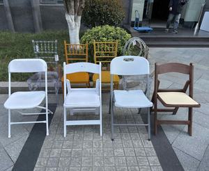 Hafif Açık Hava İstiflenebilir Kiralık Parti Katlanabilir Sandalyeler Beyaz Plastik Düğün Wimbledon Reçine Katlanır Sandalye Etkinlik İçin - Product Image 4