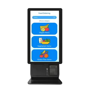 Terminal de pago para quiosco, 21,5 pulgadas, android, pantalla táctil, autoservicio, pedido
