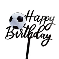 Sports Series Happy Birthday Acryl Cake Topper Geburtstagstorten-Dekoration Zubehör