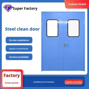 धूल मुक्त कार्यशाला इस्पात धातु शोधन के लिए आधुनिक आंतरिक दरवाजा फार्मास्युटिकल कारखाने अस्पताल प्रयोगशाला सुपरमार्केट के लिए - Product Image 4
