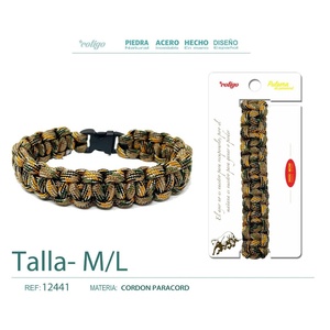 Bracciale intrecciato paracord misura M,L-gioielli realizzati per durare