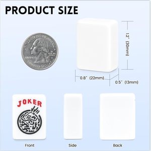 American Mahjong <b>Tile</b> Set 166 White <b>Plastic</b> <b>Tiles</b> with 4 All-in-One Racks/Pushers Blue Carrying Bag Included - Product Image 3