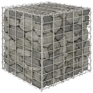 Agujero de malla de alambre de 5x10cm, caja de Gabion soldada de Zinc pesado, muro de retención de inundación en el Senegal