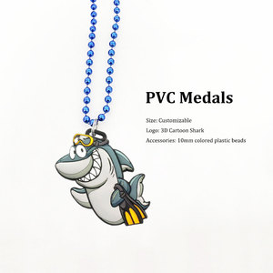 Custom Eco-Friendly Silicone PVC Sports <strong>Medals</strong> with Cartoon Animal Design Personalized Logo Colored <strong>Plastic</strong> Beads - Product Image 5