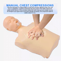 CPR100B maniquíes de medio cuerpo para adultos, simulador de entrenamiento médico de función completa, modelo anatómico de emergencia científica, escuelas