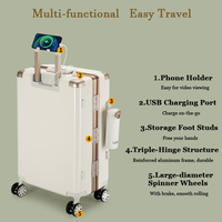 Valise trolley rigide personnalisable avec logo, résistante à l'usure, légère, avec serrure, pour voyages d'affaires et de loisirs