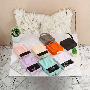 Portable Square Paper <b>Jewelry</b> Storage <b>Box</b> Pull-Out <b>Jewelry</b> Drawer for Rings Recyclable Feature Great Packaging <b>Jewelry</b> <b>Gift</b> <b>Box</b> - Product Image 3