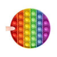 Planche sensorielle arc-en-ciel en silicone pour mini-jouet anti-stress, amusante et apaisante, pour les enfants de 2 à 4 ans