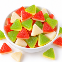 Bonbons gélifiés halal en vrac aux saveurs de fruits, vente en gros de gelées de fruits acidulées, bonbons gélifiés 3D fantaisie fabriqués en Chine, bonbons bon marché