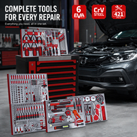 Ensemble d'outils à main automobiles professionnels de 477 pièces, boîte à outils à roulettes pour atelier avec 7 tiroirs, chariot à outils de garage