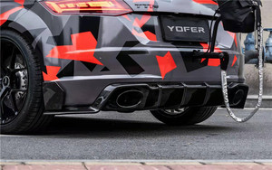 ชุดแต่งรอบคันสำหรับ Audi TTRS รุ่นใหม่ พร้อมดิฟฟิวเซอร์หน้าคาร์บอนไฟเบอร์ สปอยเลอร์ สเกิร์ตข้าง ติดตั้งง่ายด้วยกาวในตัว - Product Image 4