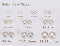 Perles d'eau douce naturelles blanches en forme de bouton de 9,5-10 mm, qualité AAAA, pour la fabrication de bijoux