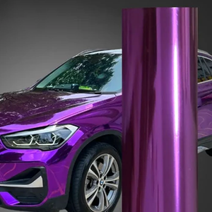 工場価格 PETミラークロームパープル自己粘着ビニールラップフィルムロール 車 バイク用カーステッカー - Product Image 3