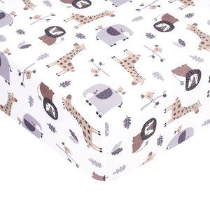 Biancheria da letto animale del bambino del leone del fumetto messa 100% biancheria da letto della culla del cotone messa per il ragazzo - Product Image 6