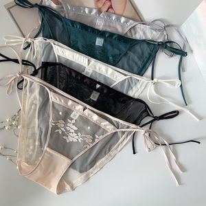 กางเกงในผู้หญิงขายส่ง ปักลายตาข่าย เซ็กซี่ เอวต่ำ ซีทรู พร้อมสายลูกไม้ ระบายอากาศได้ดี ชุดชั้นในสวยหรู - Product Image 3