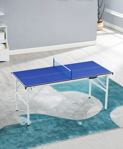 <span class=keywords><strong>Table</strong></span> <span class=keywords><strong>de</strong></span> <span class=keywords><strong>ping</strong></span>-<span class=keywords><strong>pong</strong></span> miniature portable avec protections d'angle <span class=keywords><strong>de</strong></span> sécurité, design pliable pour le jeu familial en intérieur - Product Image 1