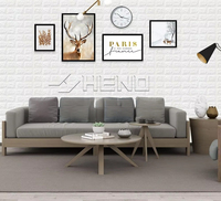 Autocollant mural 3D en éponge coloré, amovible, moderne, pas cher, dernier cri, pour l'intérieur