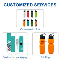 Bouteilles d'eau pliables en silicone personnalisées avec logo sportif pour festivals, boissons, extérieur, enfants, bouteilles d'eau en silicone pliables sans BPA