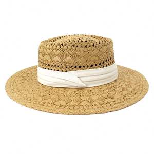 Sombrero Panamá Unisex J355, Estilo Fedora, para Viajes, Playa, Pesca, Casual, Vacaciones, Verano, con Ala Ancha - Product Image 1
