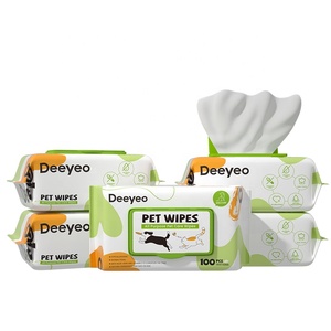 Multi-Purpose Deep Cleaning and Grooming Wipes Pet Wet Wipe 100p