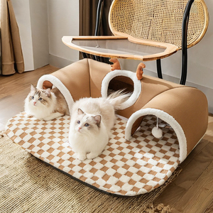 Nouvelle vente chaude de haute qualité chat Tunnel <span class=keywords><strong>Anti</strong></span>-<span class=keywords><strong>Stress</strong></span> pliable Tunnel fourrure lit pour animaux de compagnie Premium jouets pour animaux de compagnie - Product Image 3